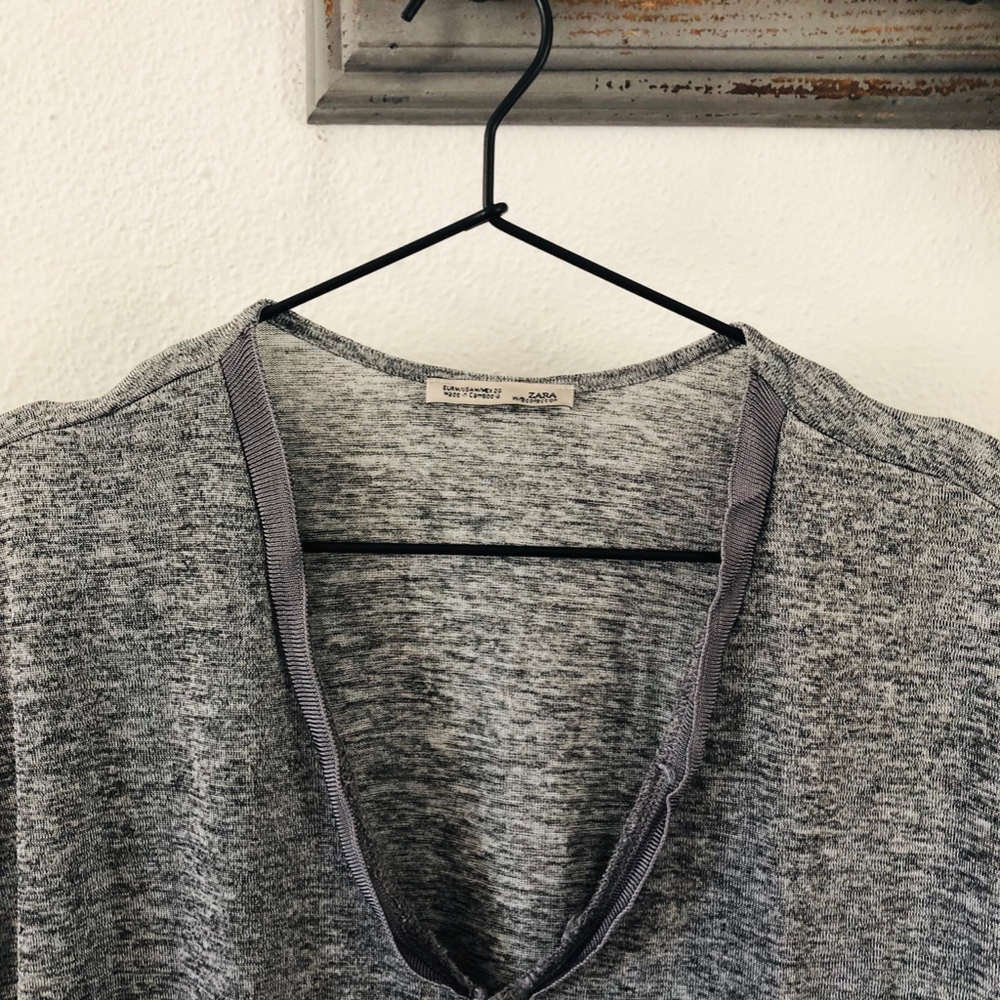 Zara Grey Tunic T-Shirt M - Picture 2 of 5